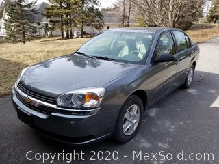 2005 Chev Malibu 1G1ZS52F55F283153 low mileage one owner